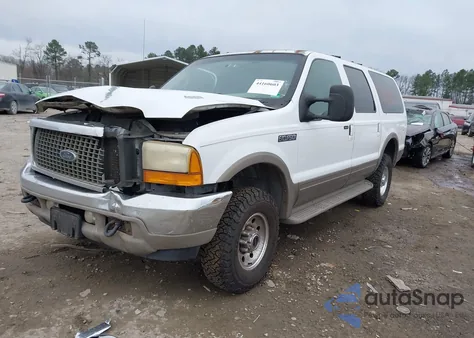 2001 Ford Excursion Limited z USA, uszkodzony, nr VIN 1FMNU43S01EA00174